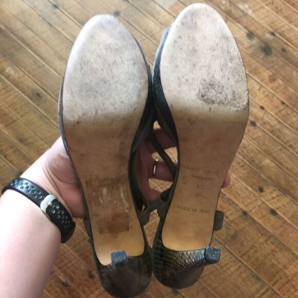 Kate Spade peep toe slingbacks Snake sole - Picture 3 of 5